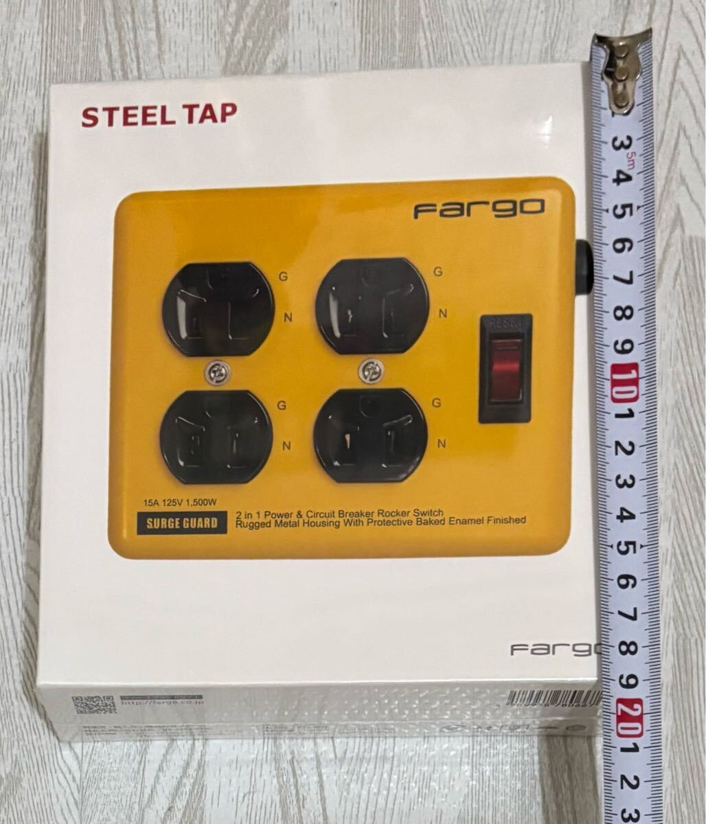 Fargo ファーゴ　STEEL TAP スチールタップ　電源タップ　イエロー_2