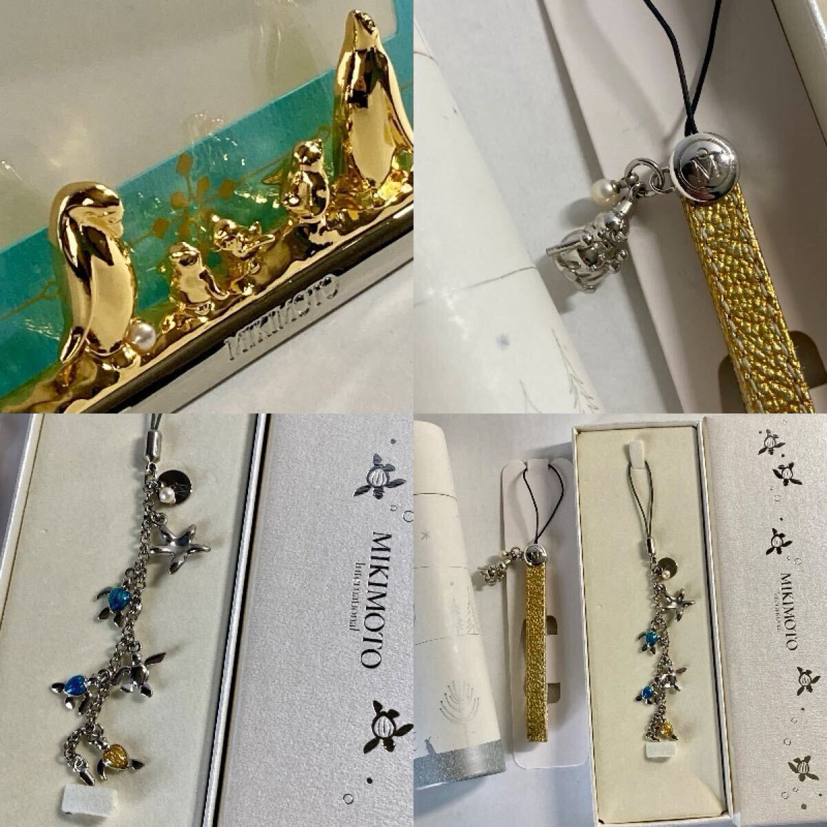 未使用箱入り　ミキモト　タサキ　クリストフル 　まとめ　TASAKI 　ノベルティ　パール装飾　写真立て　チャーム　ストラップ　真珠_9