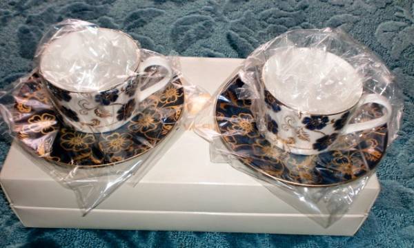 未使用☆MARIO VALENTINO♪カップ＆ソーサー2客セット☆_1