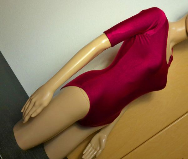 中古品☆chacottチャコット♪ナターシャ光沢ツルツルレオタード大きいLサイズ　水着＆レオタード３着まで同梱可　商品１０点落札送料無料_4