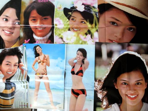 岡田奈々 ピンナップ ポスター9枚 水着含平凡明星付録昭和レトロ(あ行