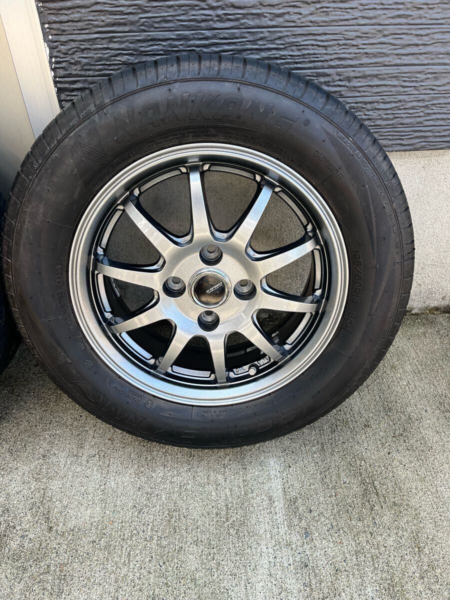 G-SPEED14インチpcd100 4穴タイヤセット新品購入後走行1000km未満　ガレージ保管美品　激安アコードシビックジースピード_2