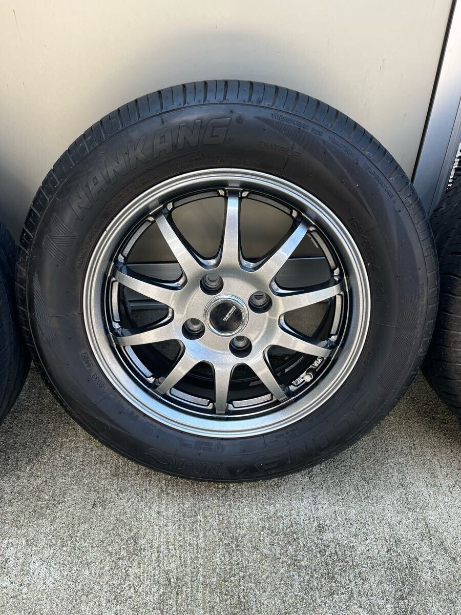 G-SPEED14インチpcd100 4穴タイヤセット新品購入後走行1000km未満　ガレージ保管美品　激安アコードシビックジースピード_3