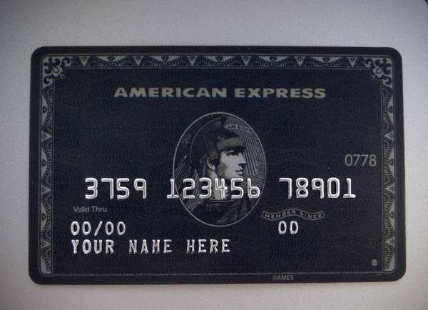 未使用　アメックスセンチュリオン　マネークリップ AMEX アメックス センチュリオン ブラックカード 数字、名入れ可