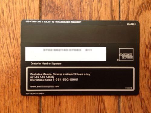 AMEX アメックス センチュリオン ブラックカード 数字、名入れ可