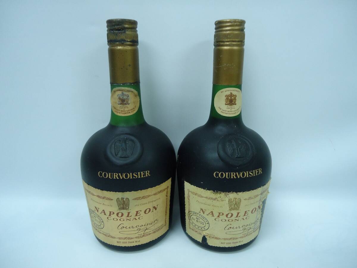 58760 酒祭 洋酒祭 クルボアジェ ナポレオン 2本セット 700ml 度数記載無し 未開栓 コニャック COURVOISIER NAPOLEON COGNAC_1