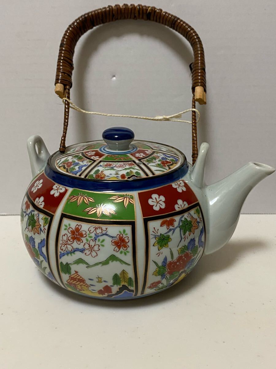 【新品未使用】清秀作 有田焼急須 赤絵 茶器_1