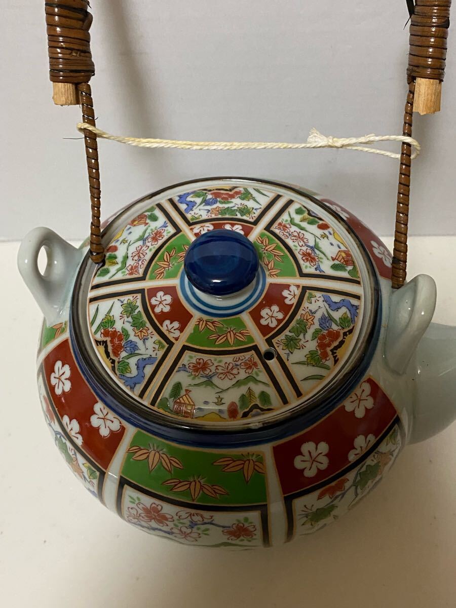 【新品未使用】清秀作 有田焼急須 赤絵 茶器_2