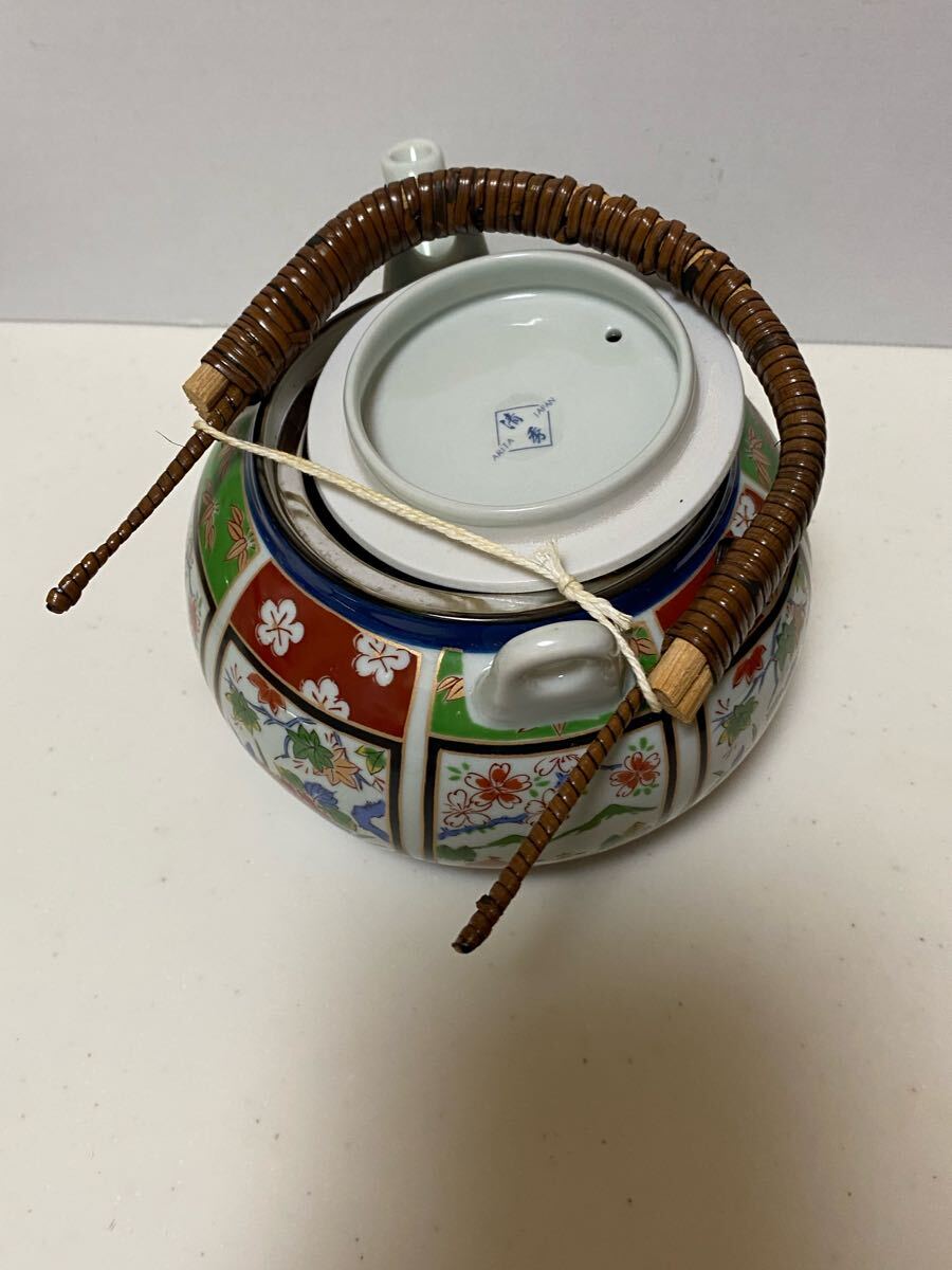 【新品未使用】清秀作 有田焼急須 赤絵 茶器_4