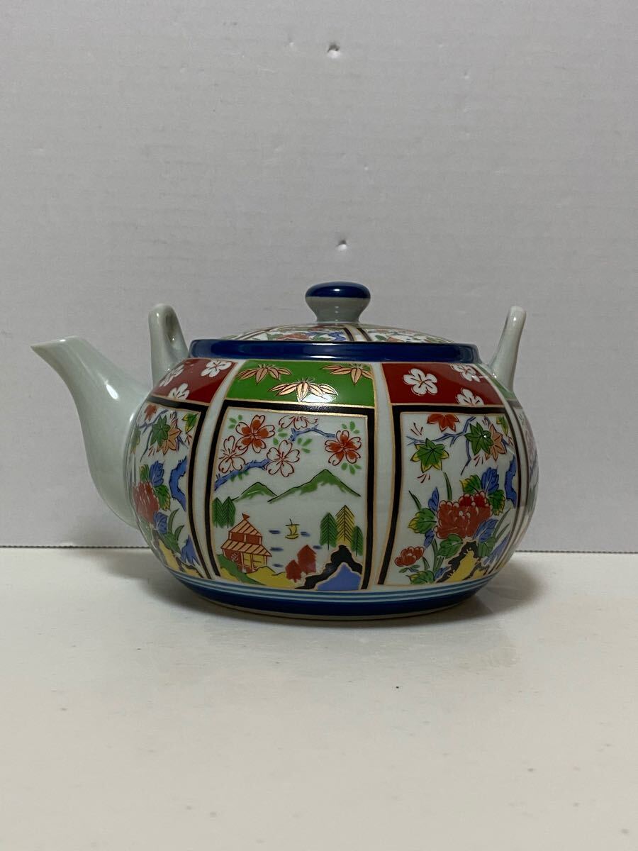 【新品未使用】清秀作 有田焼急須 赤絵 茶器_5