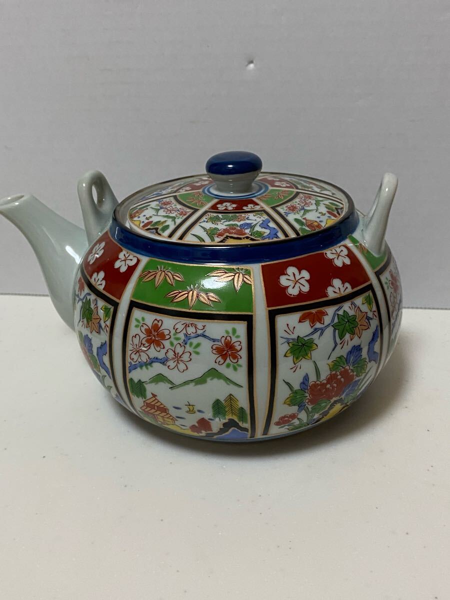 【新品未使用】清秀作 有田焼急須 赤絵 茶器_7