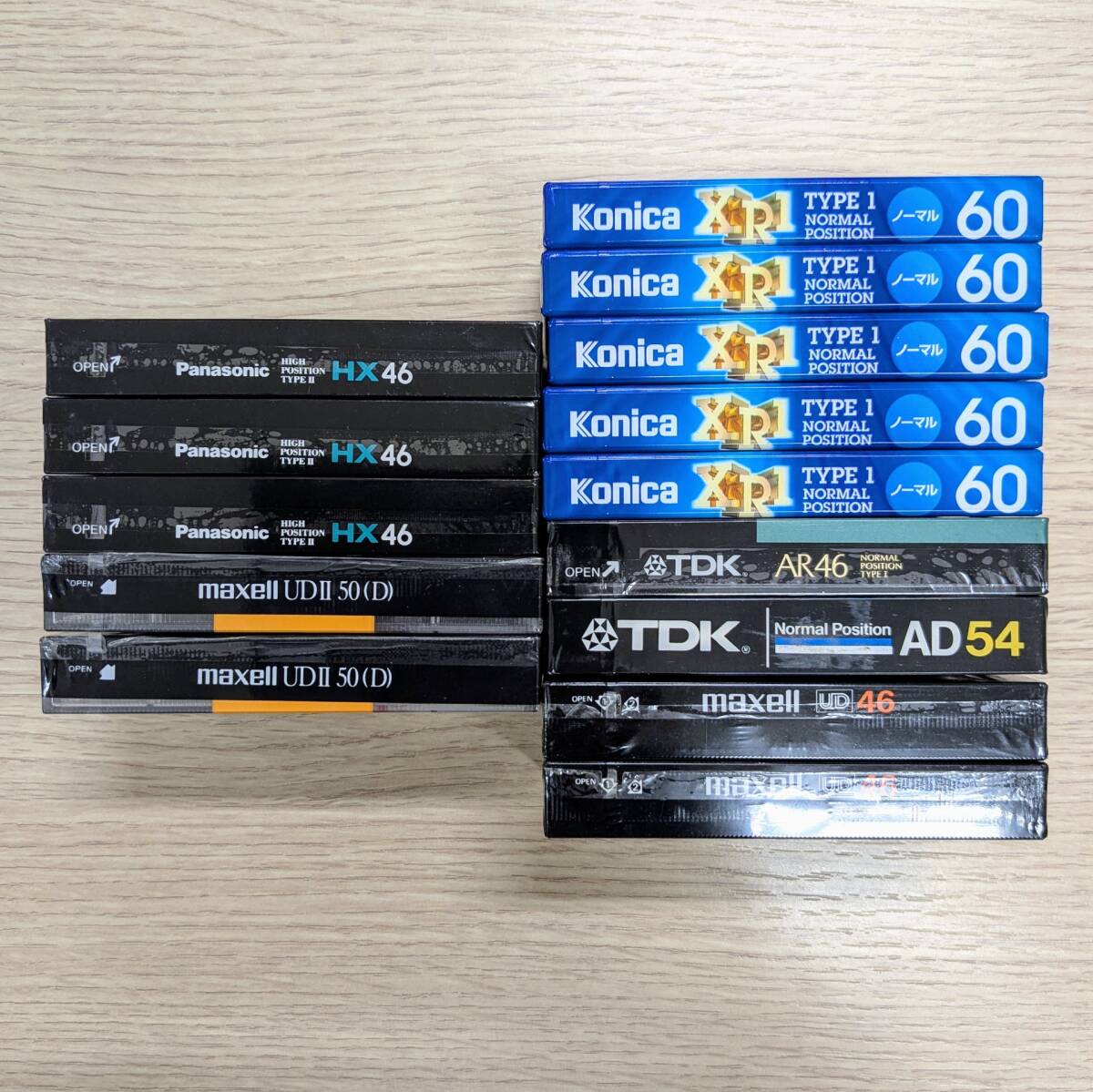 #7993 まとめ 14本 カセットテープ ノーマル Konica 60 TDK AR46 AD54 maxell UD46 / ハイポジ ...