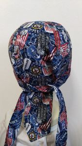 ★バンダナキャップ★ハンドメイド　USA イカリ　アンカー　ネイビー