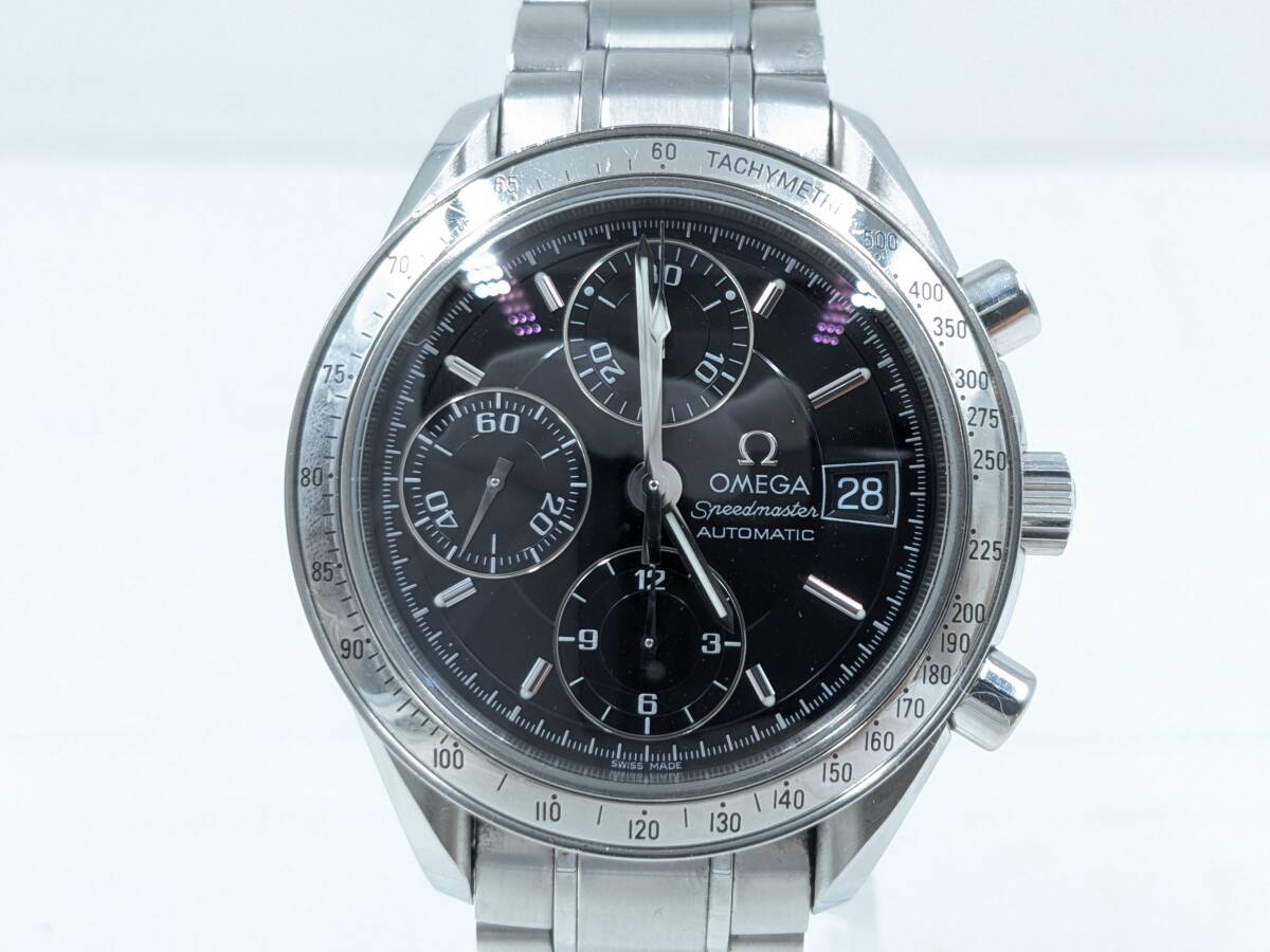 1円～【稼働 良品】OMEGA オメガ スピードマスター 3513.50 AT 自動巻き 黒文字盤 クロノ メンズ腕時計 _1