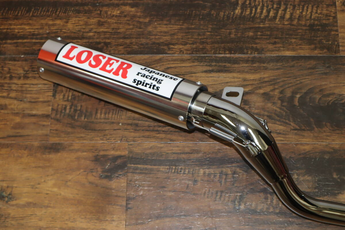 【フレンズ】エイプ50 APE50 NEW ルーザー管 メッキ フランジ付き アルミサイレンサー_2