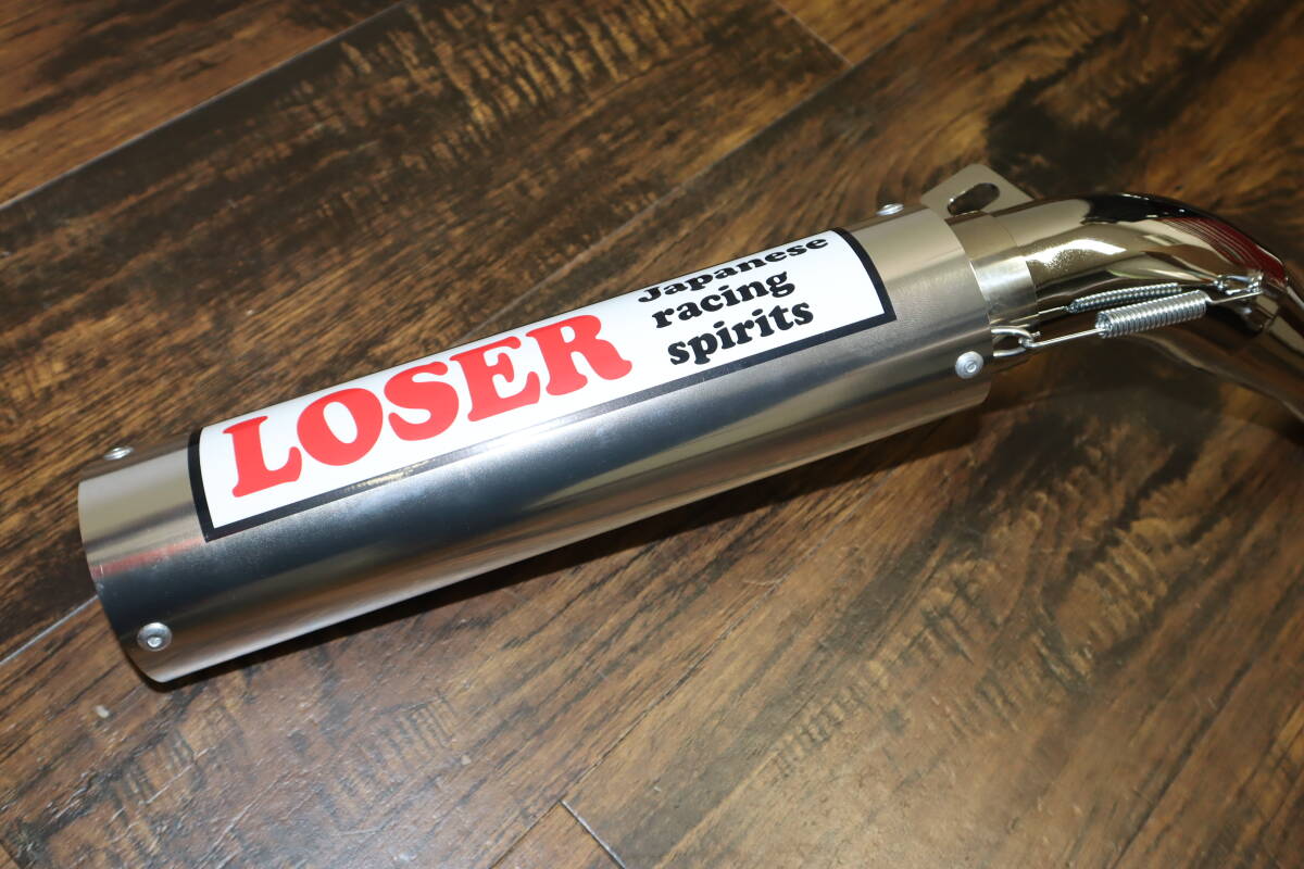 【フレンズ】エイプ50 APE50 NEW ルーザー管 メッキ フランジ付き アルミサイレンサー_5