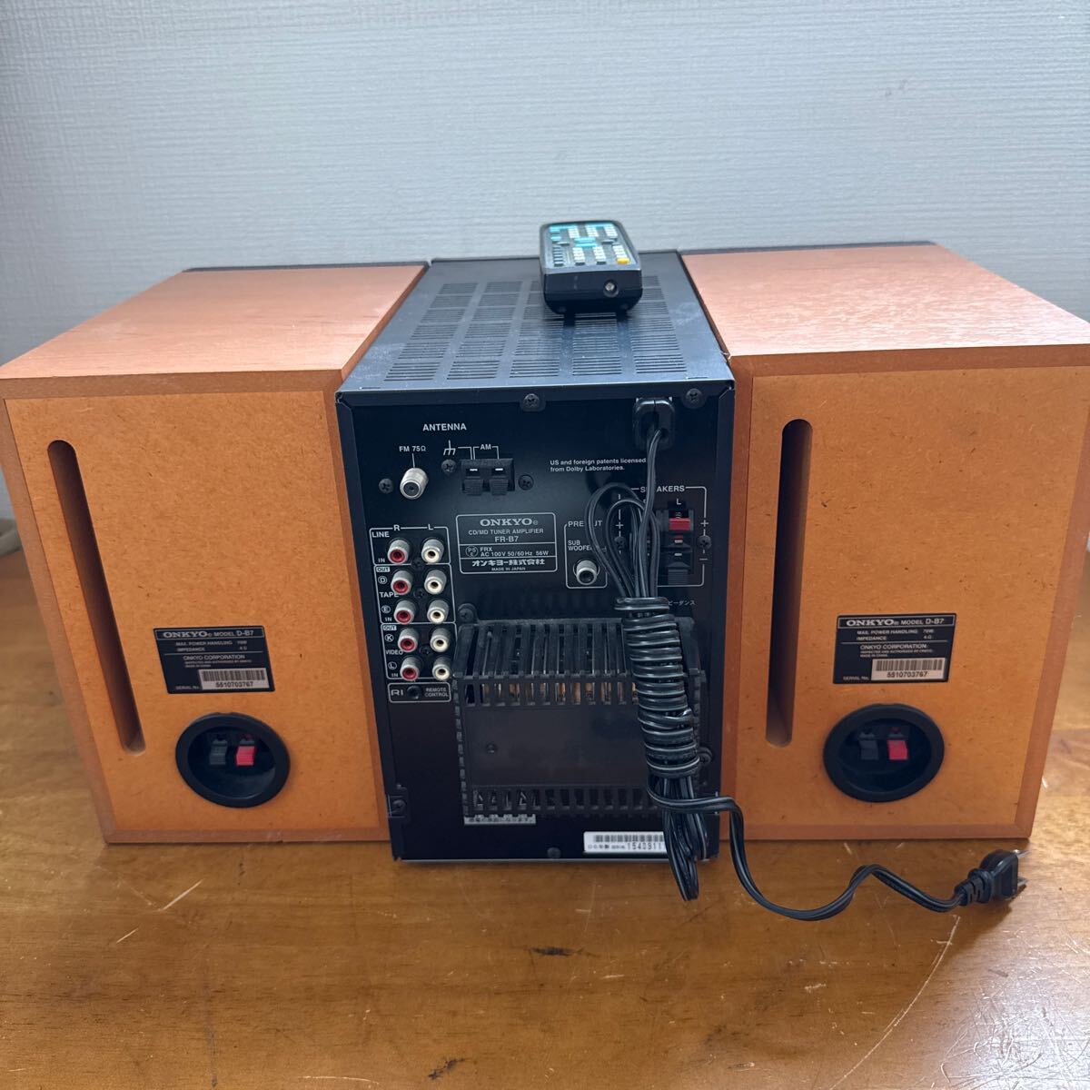 ONKYO オンキョー システムコンポ FR-B7 D-B7スピーカー CD MDコンポ