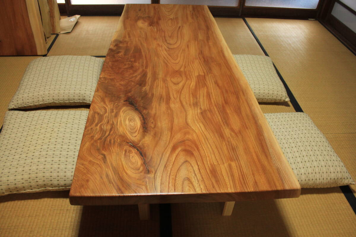美虎杢 】◇天然欅 無垢一枚板◇幅82cm！良杢目◎ テーブル・座卓・DIY