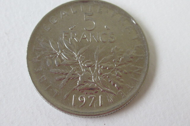 5フラン 1971の値段と価格推移は？｜1件の売買データから5フラン 1971