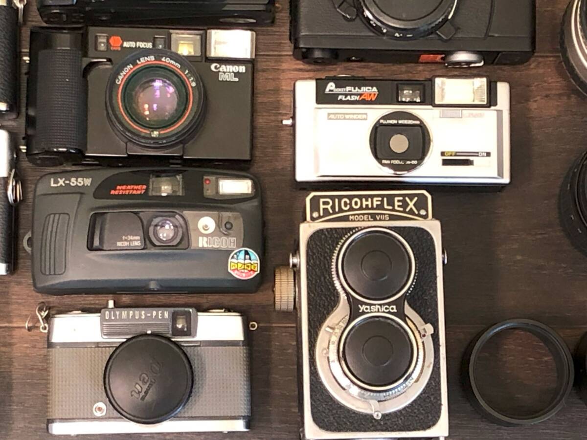 【A】【まとめ売り】カメラ　レンズ　まとめて　約13kg　OLYMPUS　CANON　RICOH　MINOLTA　他　光学機器_5