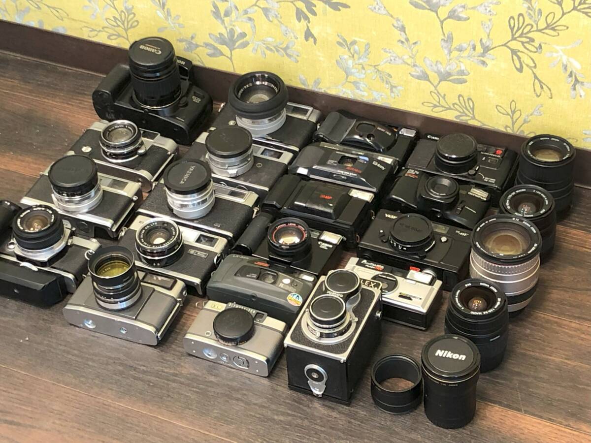 【A】【まとめ売り】カメラ　レンズ　まとめて　約13kg　OLYMPUS　CANON　RICOH　MINOLTA　他　光学機器_7