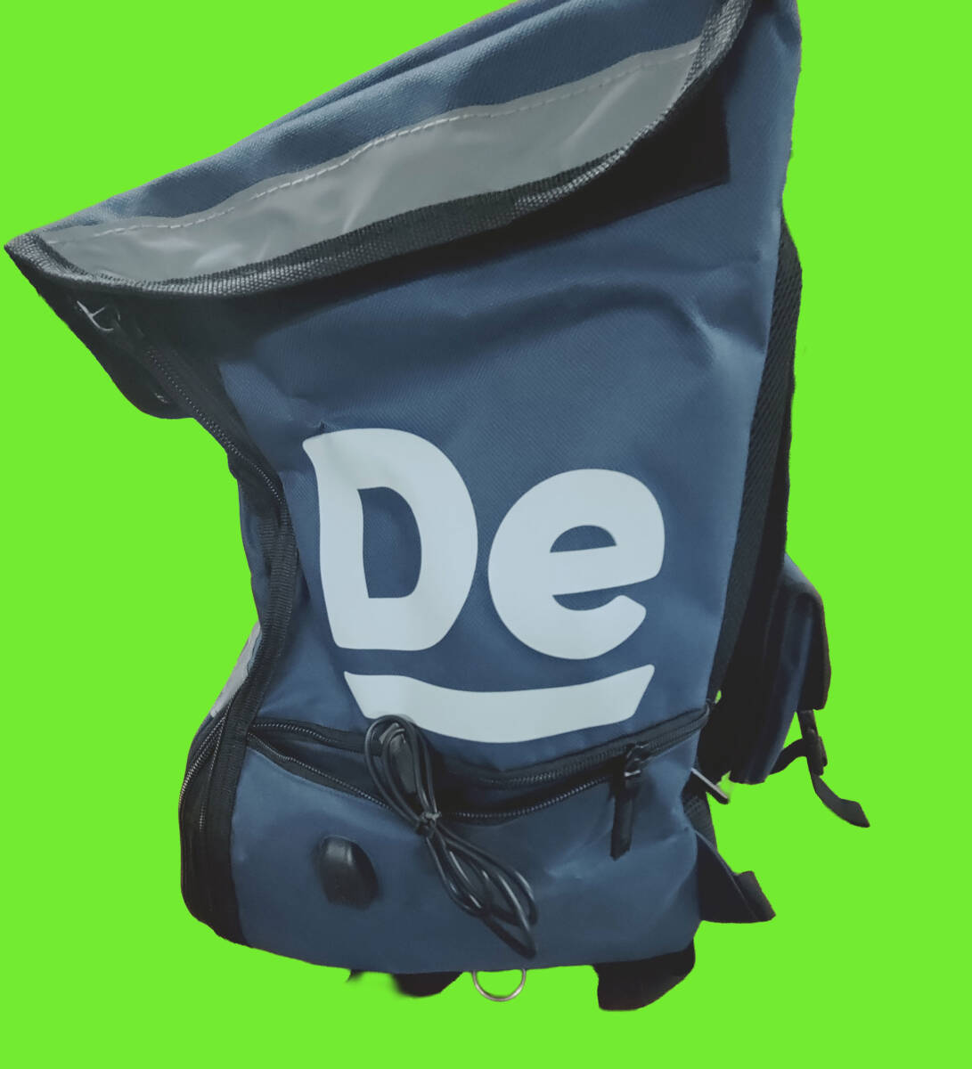 出前館配送バッグ　フードデリバリー用　保冷保温バッグ　使用品　やや汚れあり_3