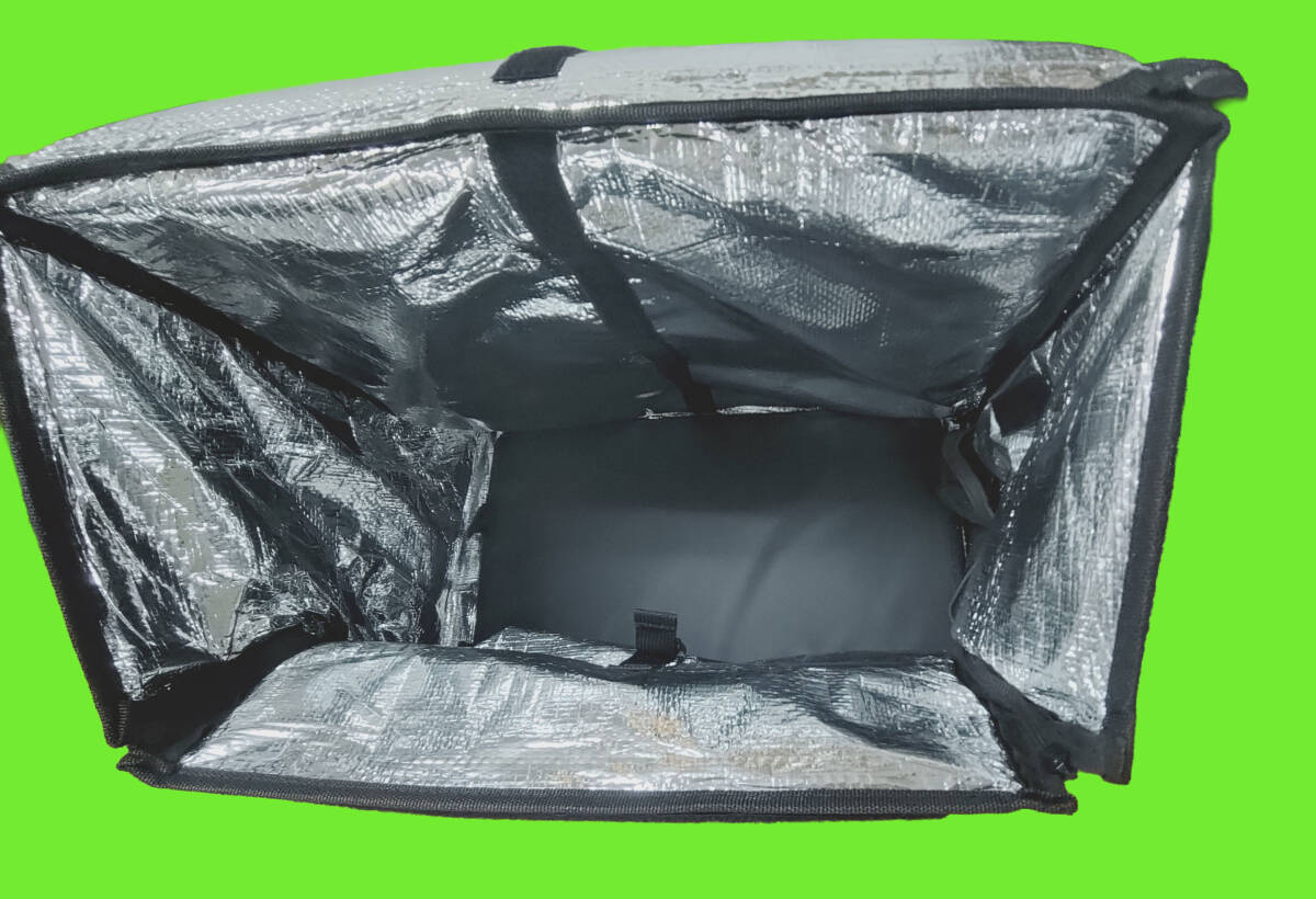 出前館配送バッグ　フードデリバリー用　保冷保温バッグ　使用品　やや汚れあり_5