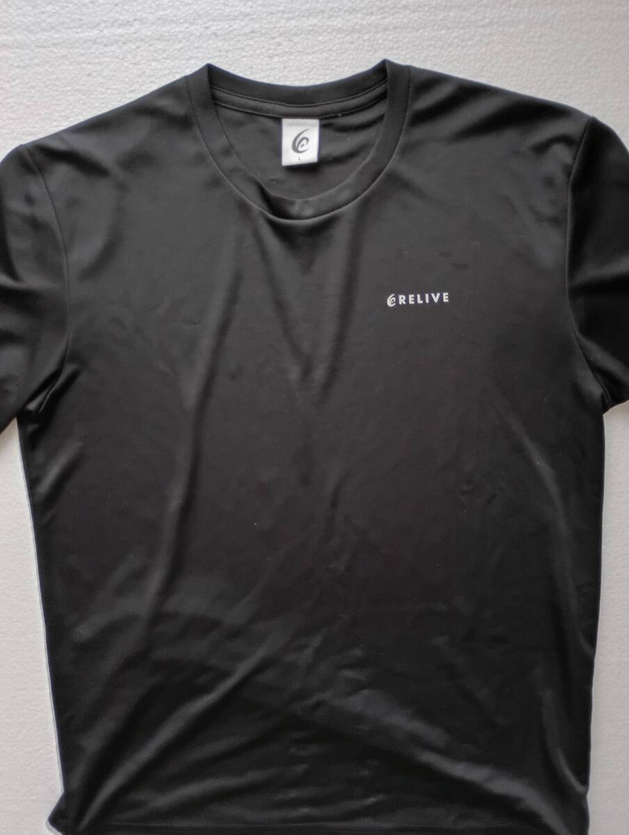 リライブシャツ　α　Tシャツ　メンズ　L　丸首　ポリエステル　ブラック_1