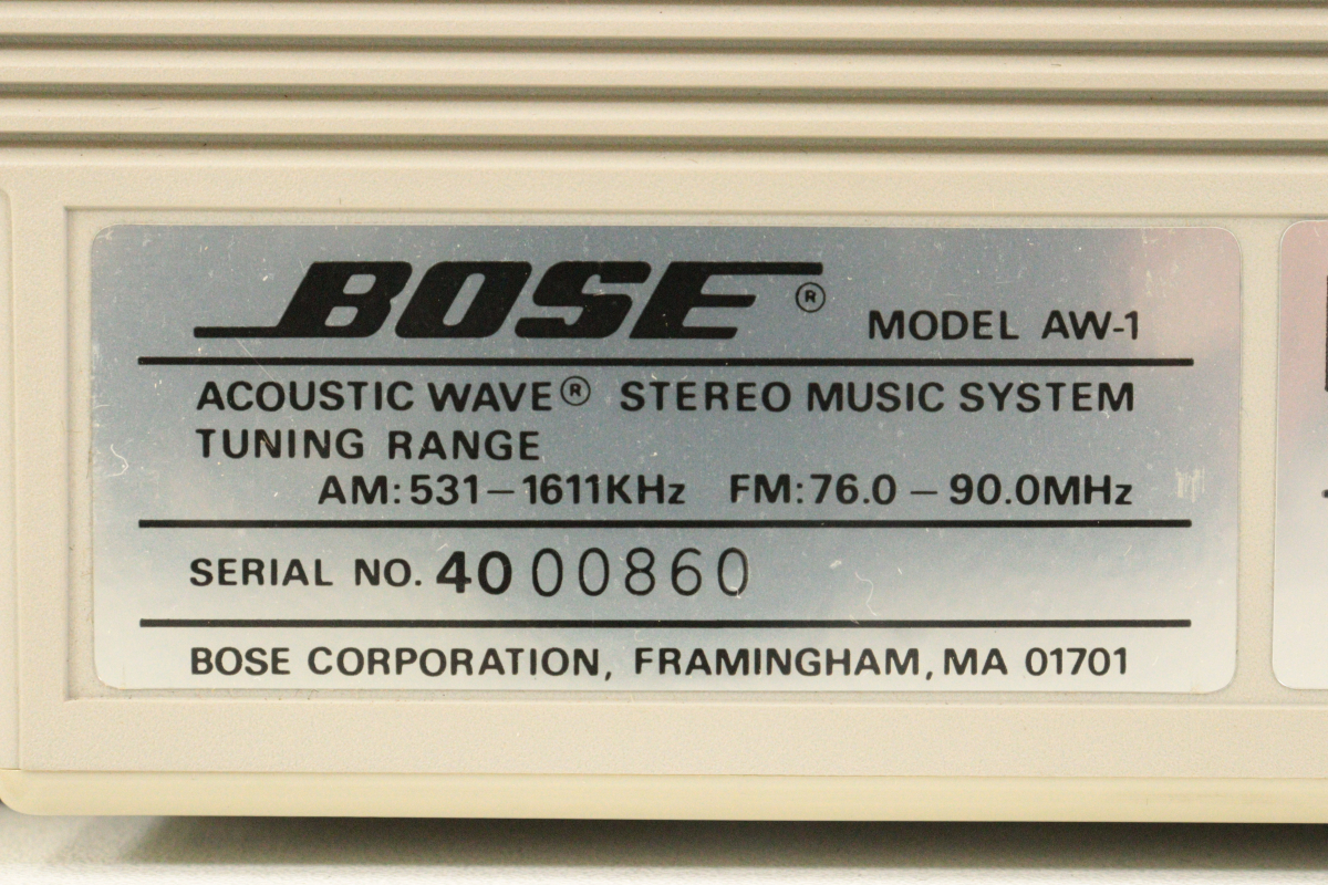 BOSE AW-1 ボーズ カセットデッキ ラジカセ ステレオミュージック