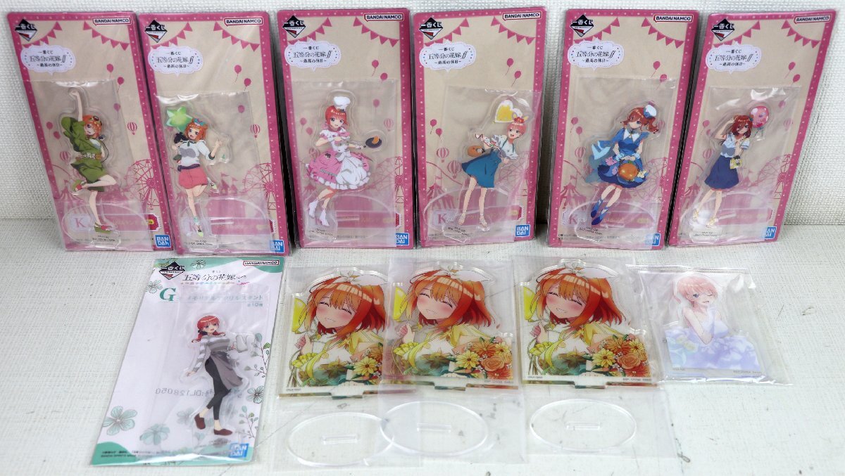 五等分の花嫁グッズまとめ売り　缶バッジ　ラバーストラップ　コードフィギュア S♪中古品♪雑貨 『五等分の花嫁 グッズ まとめ売り』 バンダイ