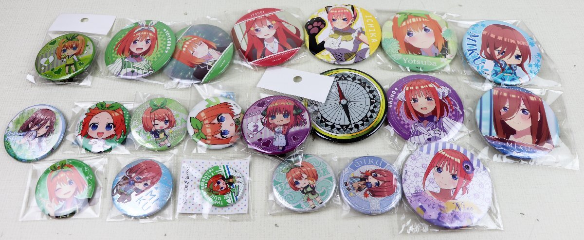 五等分の花嫁グッズまとめ売り　缶バッジ　ラバーストラップ　コードフィギュア S♪中古品♪雑貨 『五等分の花嫁 グッズ まとめ売り』 バンダイ
