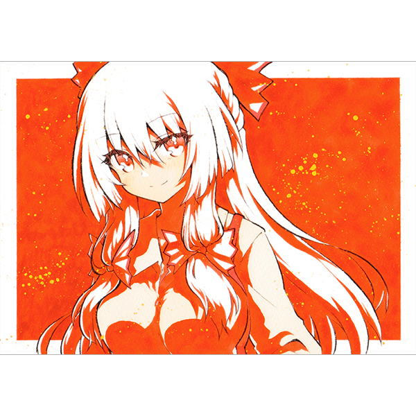Rinka】 藤原妹紅 同人手描きイラスト 東方Project A4(手描きイラスト