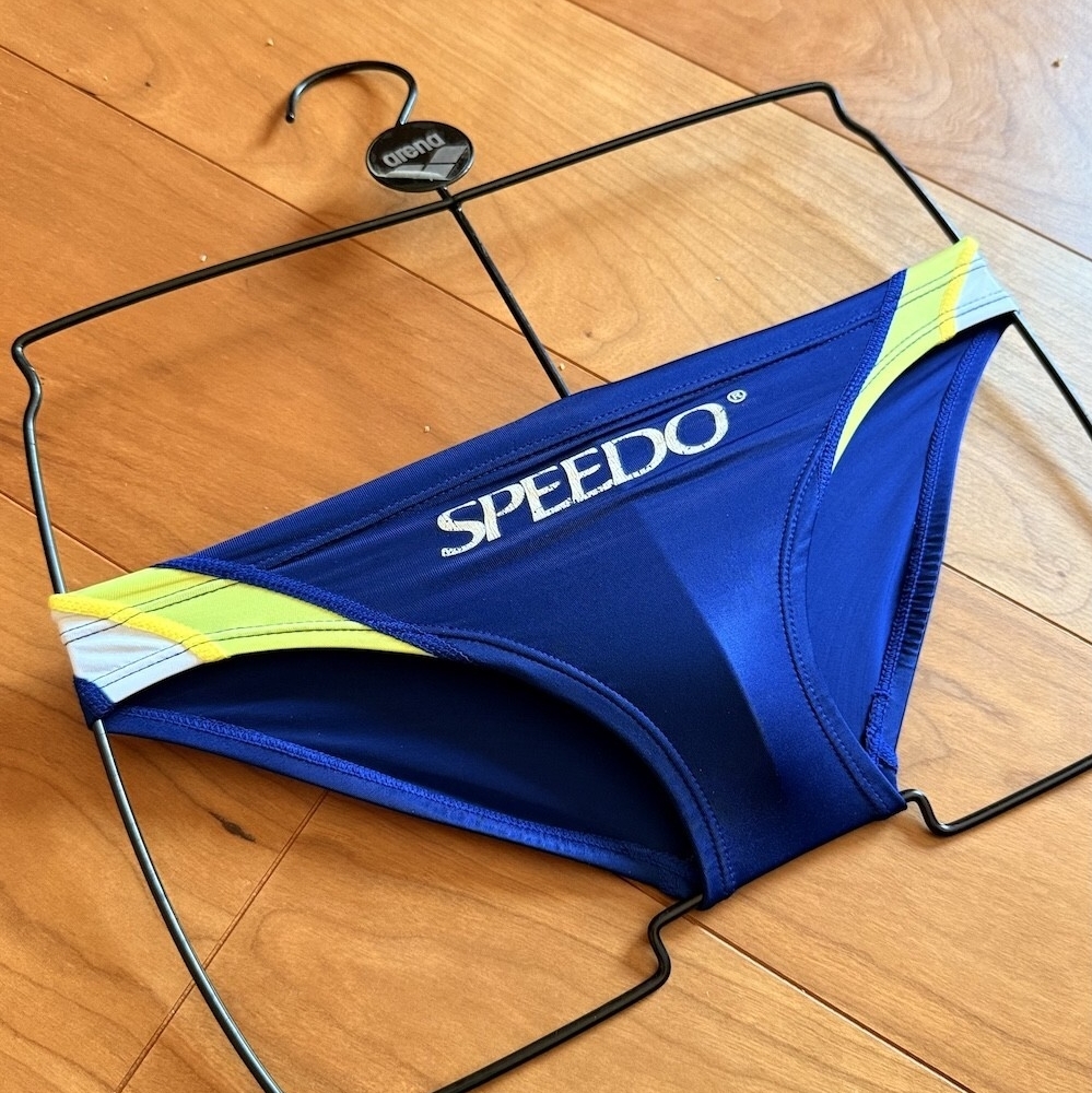 美品】SPEEDO / アクアスペック/ ネイビー×イエロー / 140サイズ / 強