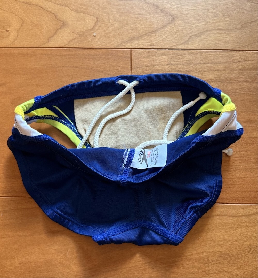 美品】SPEEDO / アクアスペック/ ネイビー×イエロー / 140サイズ / 強