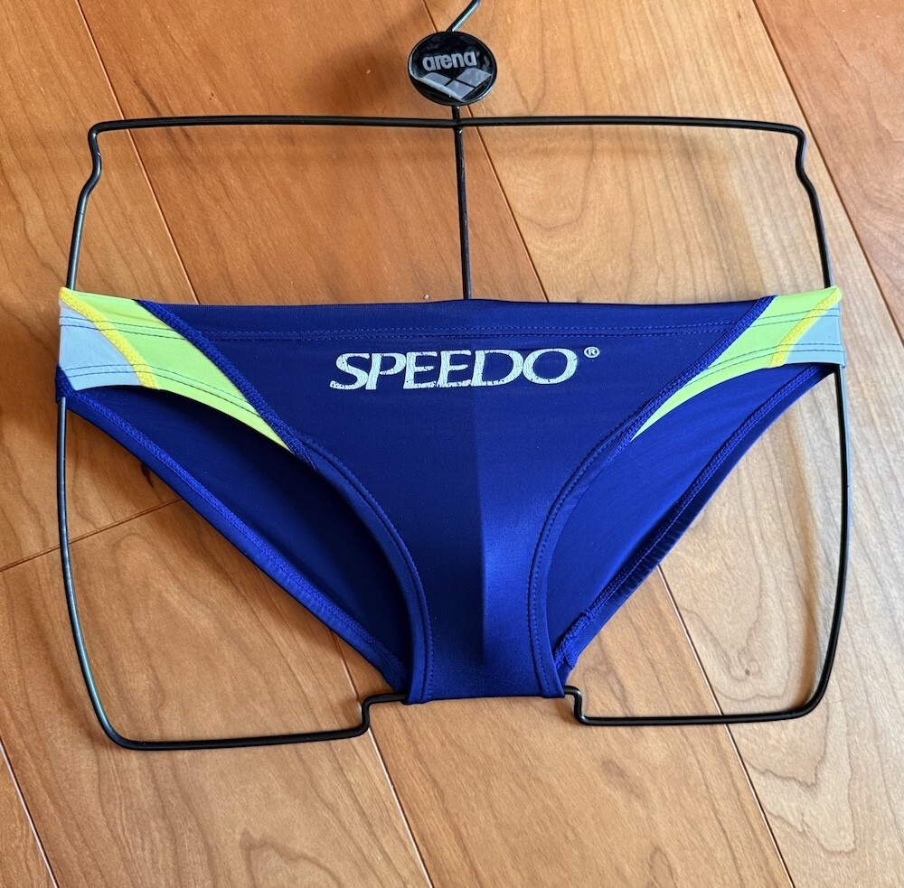 美品】SPEEDO / アクアスペック/ ネイビー×イエロー / 140サイズ / 強