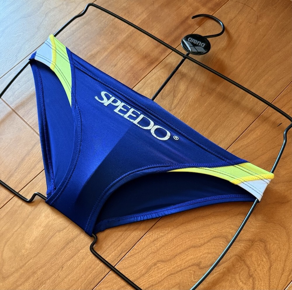 美品】SPEEDO / アクアスペック/ ネイビー×イエロー / 140サイズ / 強
