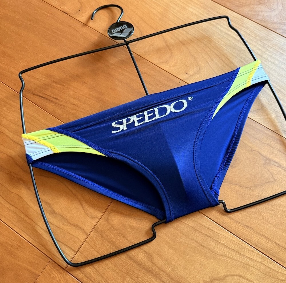 美品】SPEEDO / アクアスペック/ ネイビー×イエロー / 140サイズ / 強
