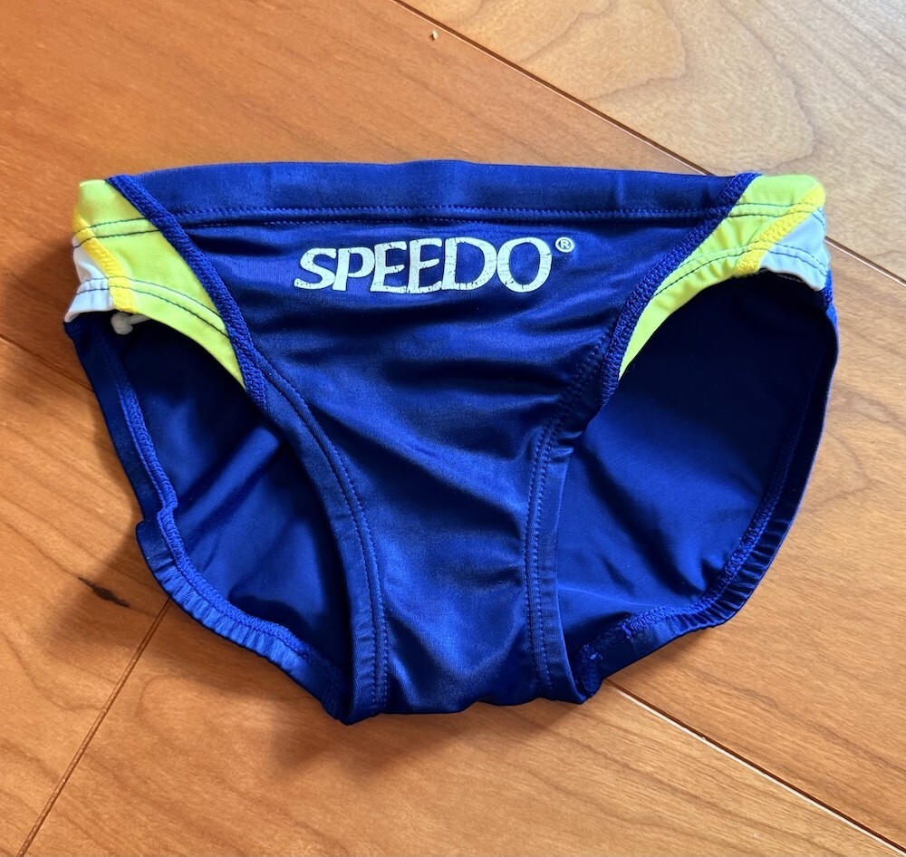 美品】SPEEDO / アクアスペック/ ネイビー×イエロー / 140サイズ / 強