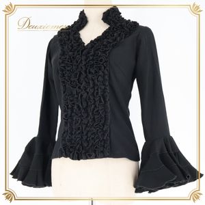 フラメンコ 衣装 トップス ブラウス ソニアジョーンズ SONIA JOHNES ブラック系 長袖 黒