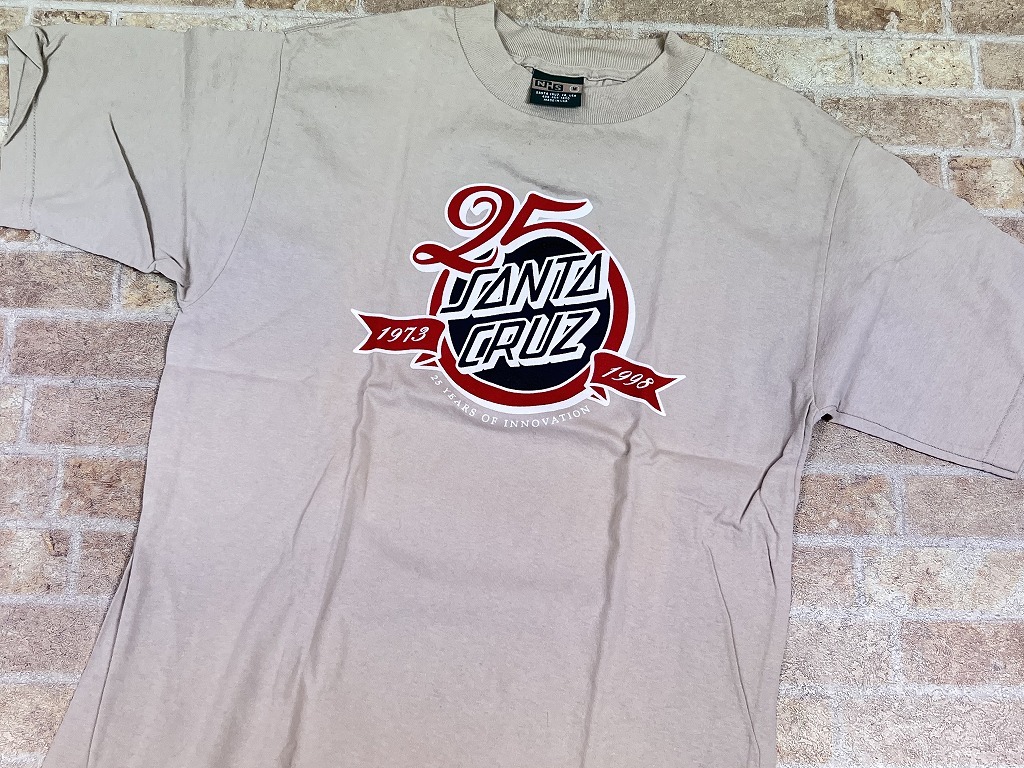 SANTA CRUZ/サンタクルーズ 25周年限定 NHSタグ/90年代 半袖 Tシャツ M