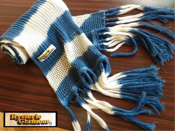 ヒステリックグラマー■ボーダー ニット マフラー/saint laurent