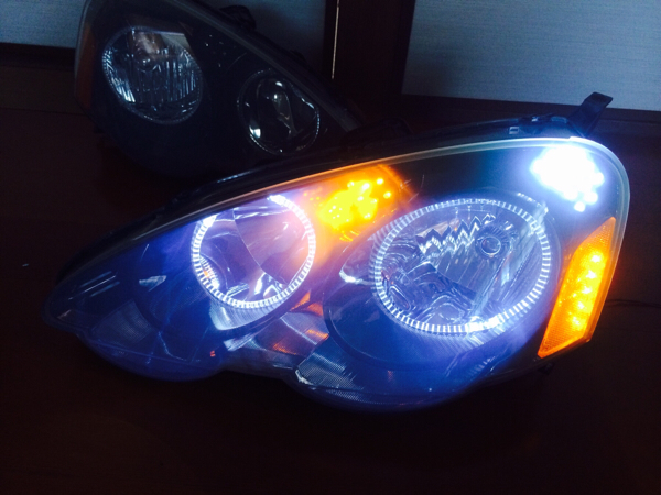 激レア ☆ DC5 インテグラ ☆ イカリング加工 HIDヘッドライト(ヘッド 