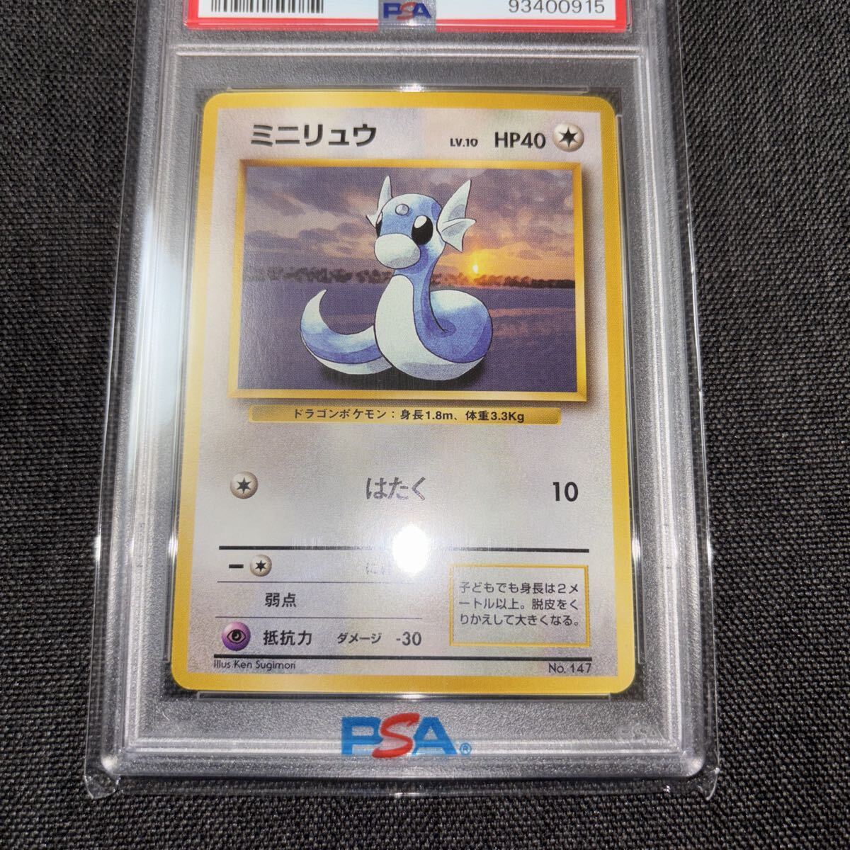 ポケカ ミニリュウ 旧裏 初版 マークなし PSA10 Dratini No Rarity