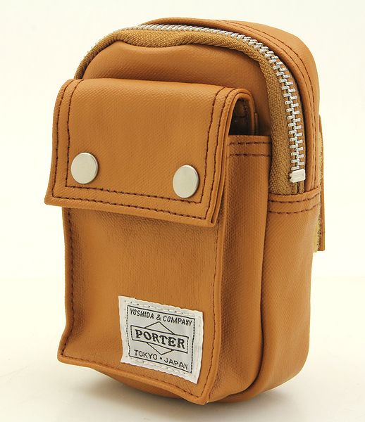 新品同様★ PORTER ポーター ポーチ キャメル色★707-08224