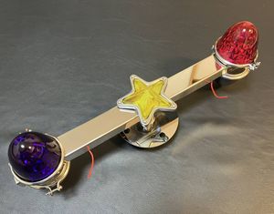 鏡面ステンレス製　大型車用　22.5インチ　ホイールマーカー スピンナー　2個　デコトラ