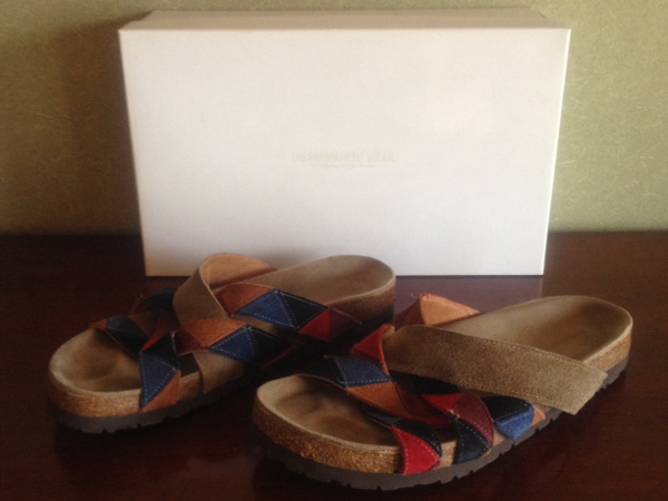 インパクティスケリー スエード レザー パッチワーク サンダル