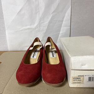 ☆O30☆ 未使用 長期保管品 マリポーサ フラメンコシューズサイズ 5 22㎝ 程度 赤 スウェ