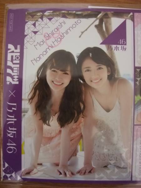 白石麻衣 スピリッツ×乃木坂46 特製B6マグネットシート 乃木坂46（白石麻衣 橋本奈々未）スピリッツ懸賞マグネット (乃木坂