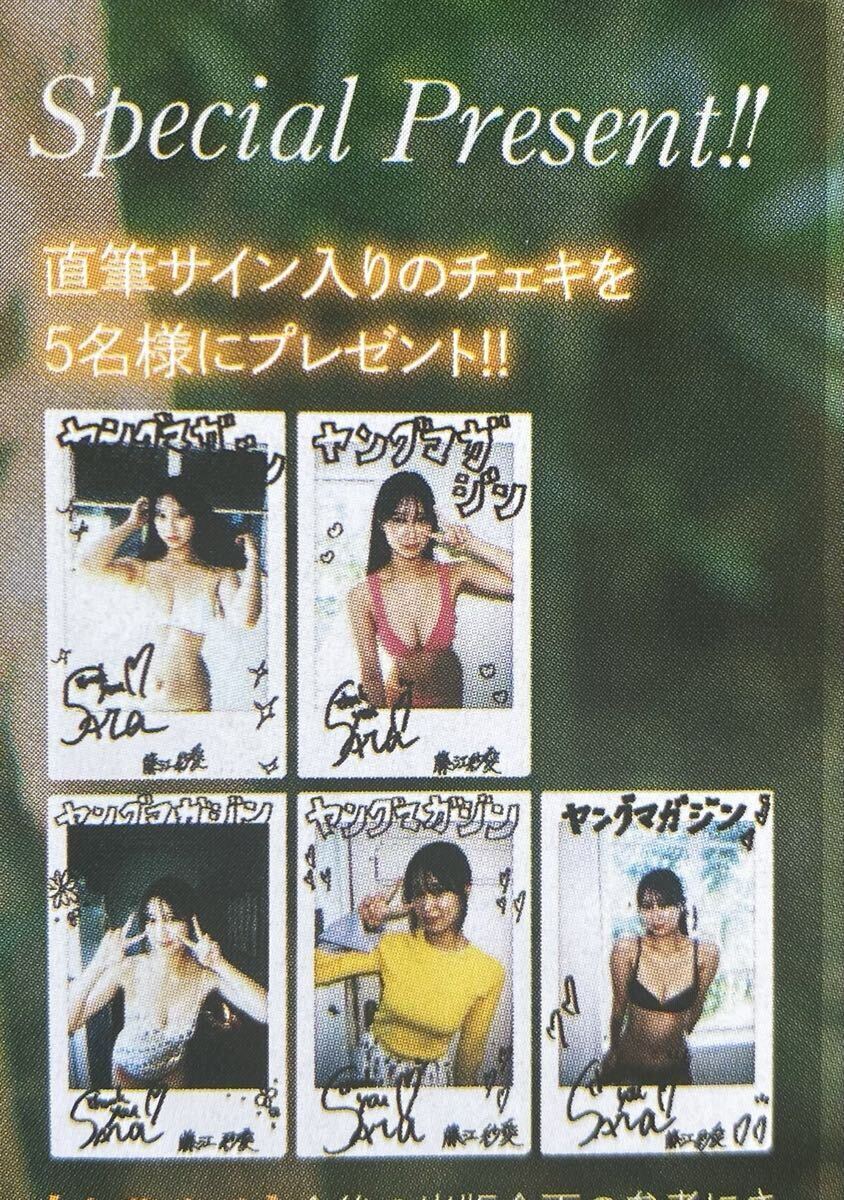 ヤングマガジン50号 藤江紗愛 はのんまゆ・すずめ（INUWASI）直筆