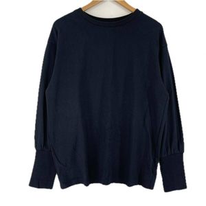 simplicite シンプリシテェ タグ付き カットソー sizeF/ネイビー